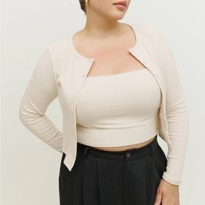 Ruby Knit Cardigan Set in Cream | Size M